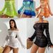 Women's Clothing New Mesh Long Sleeved Sun Protection Swimsuit Women's Beach Sexy Bikini Single Shirt_ecoleips.com