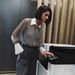 Women's Clothing Autumn Retro Patchwork Lapel Thin Sheer Blouse Casual Elegant Fashion Top For American Style_ecoleips.com
