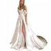 Women's Clothing Summer Exquisite Mermaid Wedding Dress White Train Sheer Backless Lace Gown Women's Wedding Party Wear_ecoleips.com