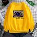 2025 Spring And Autumn New Korean Version Cartoon Print Loose Student Jacket With Fleece Round Neck Sweatshirt For Women_ecoleips.com