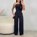 Cross-border Foreign Trade Fashion Two-piece Set, European And American Sexy Strapless Top With Solid Color Pants,_ecoleips.com