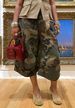 K European And American Style Women's Street Fashion Trendsetters Fashion Casual Camouflage Workwear Style Pocket Loose Wide Leg Pants_ecoleips.com