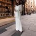 Women's Clothing Long Sleeved U Neck Slim Fishtail Floor Length Wedding Dress Gauze Tube Top Toast Dress Outdoor Shooting Long Skirt_ecoleips.com