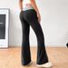 Voya 2026 Women's Versatile Commuting Slim Casual Pants Waist Fitted Leisure Pants, Spring And Summer Elastic Waist Color-Blocking Wide-Leg Long Pants_ecoleips.com
