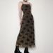 Gothic Black Summer Dress Women Streetwear Lolita Floral Print Sleeveless Mesh Patchwork Sexy Dress Party Club Elegant Dresses_ecoleips.com