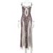 Women's Sexy Lace Dress European And American Style Halter Neck Slit Summer New Leopard Print Cross Border Wholesale_ecoleips.com