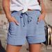 Suitable For All Seasons 2024 Summer New Women's Fashion Waist Tie Loose Wide Leg Shorts For Women_ecoleips.com