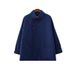 girl 2025 Winter New Linen Clothing Artistic Retro Solid Color Pullover Short Jacket Women's Loose Button Cotton Coat_ecoleips.com