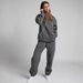Women's Clothing Autumn And Winter Solid Color Pullover Hooded Sweater Wearing Eye Mask Trousers Set Sweater Two-piece Set Women_ecoleips.com