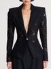 K New Fashionable Slimming Embroidered Mesh Jacket And Suit Coat_ecoleips.com