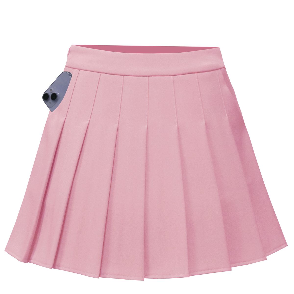 Women's High-Waisted Pleated Skirt – Flowy A-Line Mini Skirt With Soft Stretch (S-XXL, 7 Colors)_ecoleips.com