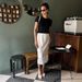 Women's Lace Patchwork Midi Skirt Solid Color Satin Trim European American Style Cross Border Summer New 2025_ecoleips.com