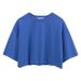 Spice Girl Short Sleeve T-Shirt Women's Summer Heavy Cotton Short Navel Crew Neck Sports Top_ecoleips.com