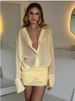 2026 Spring New Women's Fashion Sexy Turn-Down Collar Slim Fit Bodycon Tie Shirt Elegant Dress Short Skirt For Women_ecoleips.com