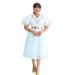 Women's Clothing Large Size V Neck Hip Skirt High Waist Bubble Bead Dress With Belt_ecoleips.com