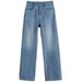 Women's Clothing Plush Warm Straight Jeans Thick High Waist Narrow Version Wide Leg Trousers_ecoleips.com