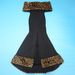 Women's Off-Shoulder Dress With Leopard Print Fur Collar Fishtail European And American Fashion_ecoleips.com