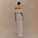 Women's 3D Floral Off-Shoulder Long Dress Fashionable French Style For Vacation_ecoleips.com