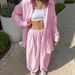 Women's Vertical Striped Shirt And Tie Waist Trousers Set European American Style Spring 2026 New Two Piece Cross Border Clothing_ecoleips.com