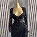 Women's Clothing Spring New Style Elegant Square Collar Lace Long Sleeve High Waist Slim Medium Length Dress_ecoleips.com