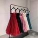 Women's Clothing New Style Suspender Evening Dress, Elegant And Slim, Medium Length Dress, Sequined Mesh, Puffy Skirt, Suitable For Daily Party Wear_ecoleips.com
