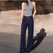 Ms. Li Recommends Vintage Washed Dark Blue Straight-leg Jeans Women Made From Italian Imported Fabric, New For Spring_ecoleips.com