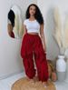 K European And American Elegant Office Wear Workwear Patchwork Lace Lantern Pants Tapered Trousers_ecoleips.com
