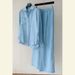 Blue Long-Sleeve Shirt & Trousers Set – Minimalist Salt-Style Women’s Outfit, Sophisticated Quiet Luxury Look_ecoleips.com