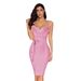 Women's Clothing Suspension Waist Sexy Hip Covering Bandage Dress_ecoleips.com