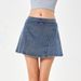 K New High Elasticity Fake Two Piece Cowboy Yoga Skirt For Women, High Waist And Slimming, Sports Outerwear Fitness Shorts_ecoleips.com