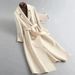 Women's Clothing Woolen Coat Mid Length Elegant Wool Blend Coat - Double-Faced Fleece, Warm & Stylish Mid-Length Outerwear For Autumn & Winter_ecoleips.com
