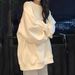 Heavy Round Neck Fleece Sweater Women's Jacket Korean Version Trendy Loose Lazy Top_ecoleips.com