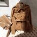 Suede Brown Jacket Medium And Long Temperament High Sense Light And Mature Style Casual Trench Coat Women's Clothing_ecoleips.com