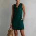 Women's Clothing Summer Women's Turtleneck Dress Elegant Sexy Solid Color Sleeveless Fashion For Formal & Casual For Women_ecoleips.com