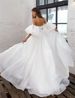 Tulle DressNew Style Puff Sleeves Petite French Hepburn Style Wedding Reception Light Wedding Dress_ecoleips.com
