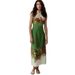 Women's Sexy Halter Neck Long Dress Style Summer Resort Printed Linen Floral Waist Cinching Backless_ecoleips.com