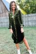 Women's Clothing Casual Loose Shirt New Velvet Pocket Splicing Irregular Long Sleeved Dress_ecoleips.com