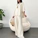 Women's Clothing Vintage Tops And Pants Cotton And Linen 2 Piece Set Casual Loose Elastic Waist Pants Trousers Sweatpants_ecoleips.com