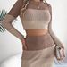 Women's Colorblock Crop Top & Skirt Set – Trendy & Stylish (S-L)Women's Clothing_ecoleips.com