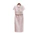 SP Women's Beaded Jacket & Slit Skirt Set - Sweet Spring Outfit, Elegant Two-Piece Suit_ecoleips.com