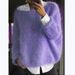 Women's Oversized Knit Sweater – Soft Acrylic Blend Crewneck Pullover (S-XXL, Ice Cream Pastels, Dropped Shoulder, Streetwear Essential)_ecoleips.com