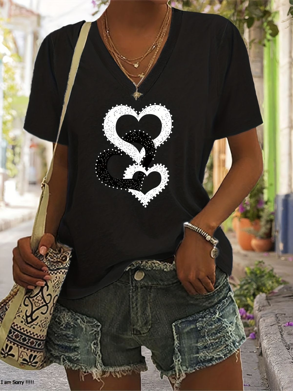 Summer Women's Short Sleeved V-neck Loose Modal T-shirt Top Short Sleeved Comfortable Breathable T-shirt Top_ecoleips.com