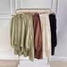 Verve 2025 Muslim Women's Clothing Spring Autumn Cotton Puff Sleeve Shirt And Skirt Fashion Set_ecoleips.com