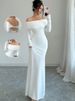 K One Shoulder Fashionable Slim Fit Temperament Socialite Sexy Hip Hugging Dress Women's Clothing_ecoleips.com