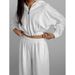 High-End Autumn-Winter White Sporty Hoodie With Long Pants Set: Stylish And Casual Design_ecoleips.com