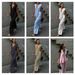 Women's Breathable Cotton Summer Outfit Sleeveless V-Neck Vest And Wide-Leg Pants Set Two-Piece Casual Comfortable_ecoleips.com