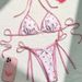 Women's Clothing Split Tie Strap Swimsuit Small Fresh Butterfly Two Piece Swimsuit Female_ecoleips.com