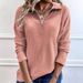 Aria Basics Aria Basics 202 European And American Cross-Border Women's Fashion Autumn Winter New Zipper Pullover Long Sleeve Knitted_ecoleips.com