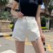 Women's Clothing High-Waisted Slimming Denim Shorts Trendy Ins Style Wide Leg Ripped A-Line Hot Pants Spring/Summer Fashion_ecoleips.com