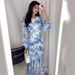 2025 Spring New Cross-Border Floral Design European And American Style Chiffon Printed Dress For Women_ecoleips.com